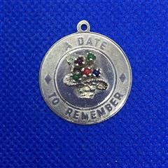 VINTAGE STERING SILVER A DAY TO REMEMBER COLORED STONE BOUQUET CHARM